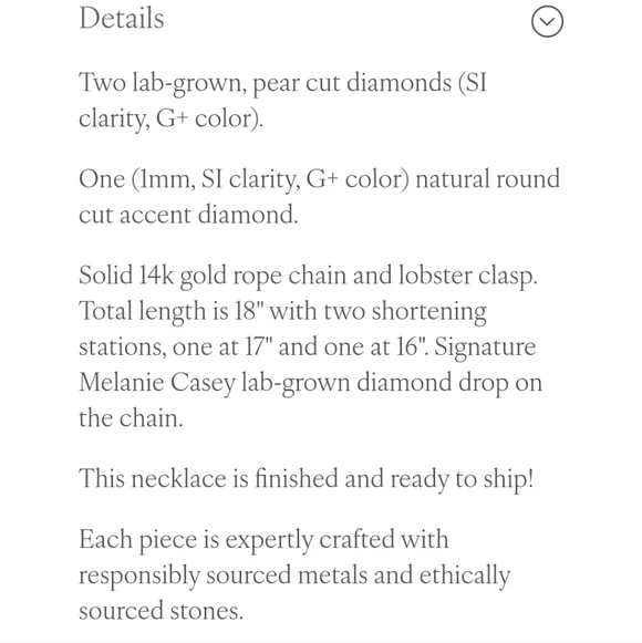 🆕️MELANIE CASEY Overlap Heart Necklace 14K Yellow Gold Diamond - Picture 4 of 11